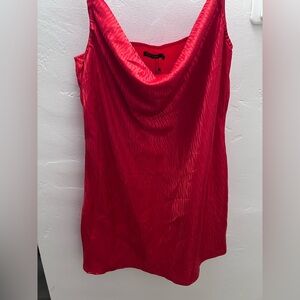 Nasty Gal Vibrant Red Textured Dress